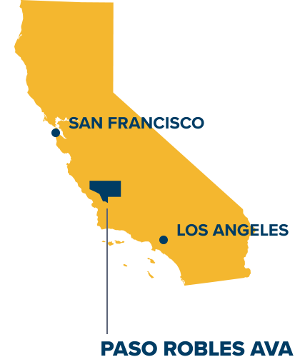 サンフランシスコとロサンゼルスの中間に位置する、パソ・ロブレスAVA